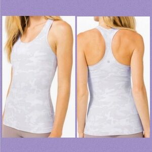lululemon Wunder Under Racerback Grey Camo Workout Top